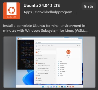 WSL from MS Store